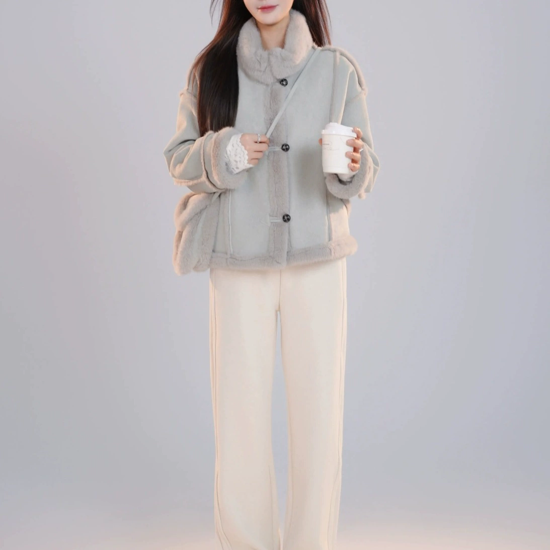 Warm winter jacket for leisure, city style