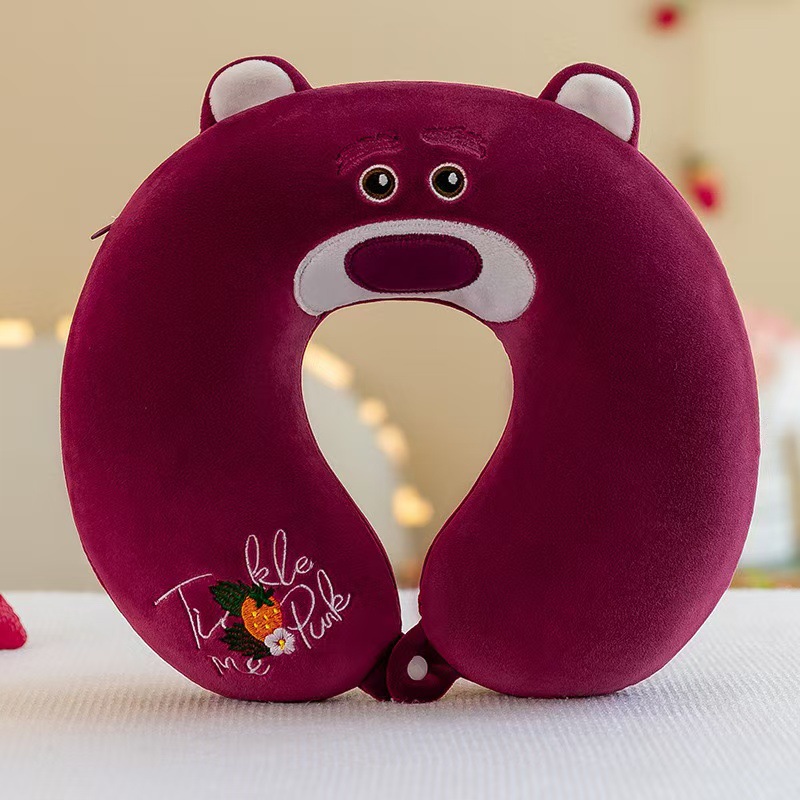 Cartoon U almohada almohada de cuello almohada de columna cervical almohada de avión siesta memoria almohada de cuello almohada de algodón fabricante de regalos portátiles comercio exterior