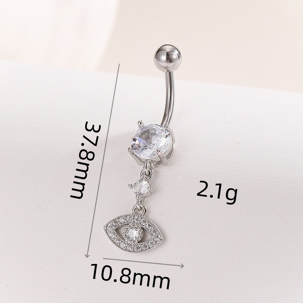 New Bow Zircon Navel Ring Belly Button Piercing Jewelry Online Wholesale Gold Copper detail image 12