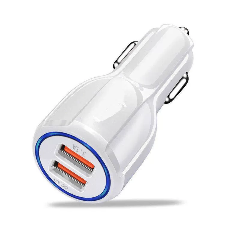 Car USB Charger 3.1A with Digital Display (4U) — Dual USB Fast Charge, PD/QC Options