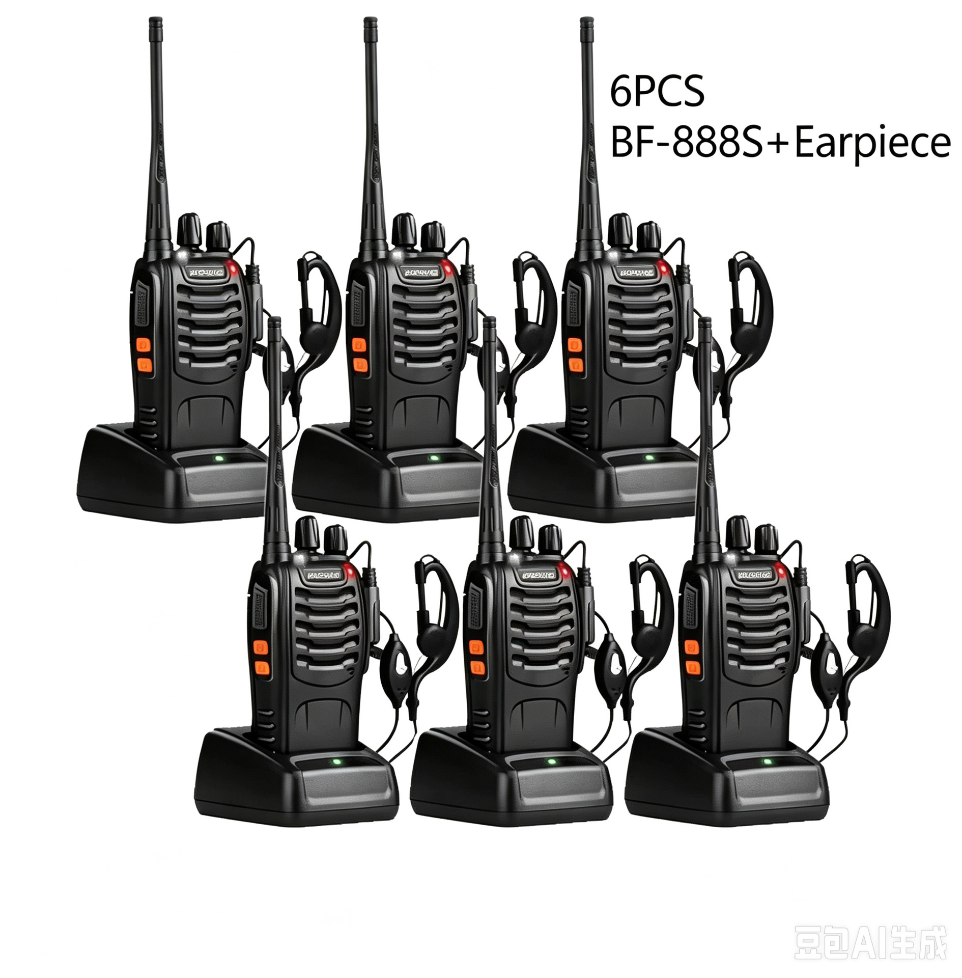 Radio Walkie Talkie Portátil BF-888S Anticaídas para Exteriores y Negocios image 11