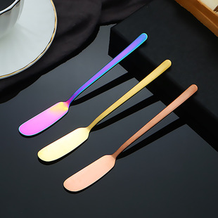 Cross-Border 304 Stainless Steel Butter Knife Jam Spatula Cheese Cream Knife Butter Knife Toast Peanut Butter Spread Knife