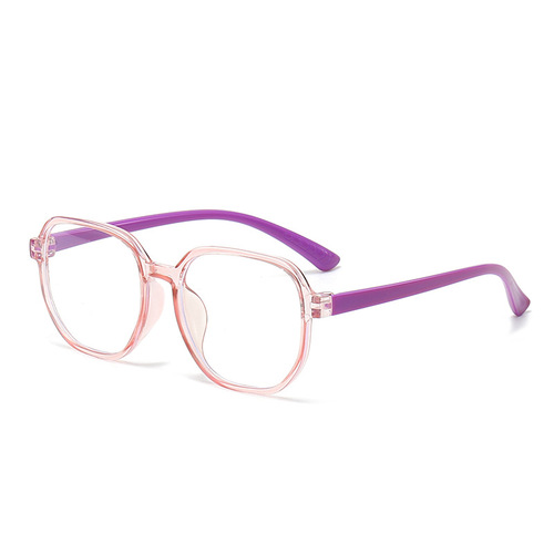 New 2024 Youth Fashion Square Frame Non-prescription Reading Glasses for Students with Retro Blue Light Protection