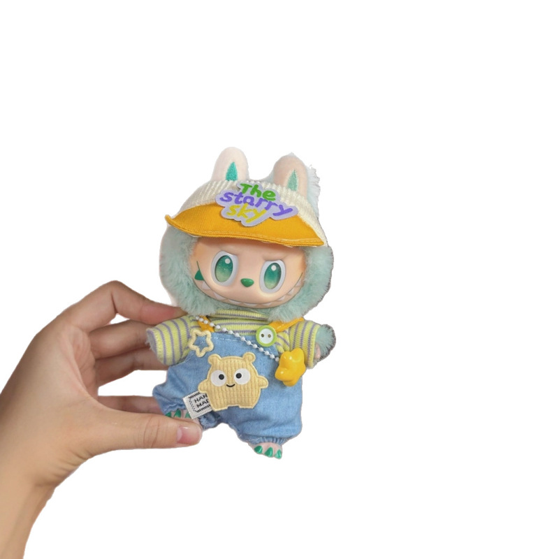 スポット 17cm ラブブ labubu 第一世代、第二世代、第三世代 パーティー スプリング ワイルド ドール ペンダント ベビー服セット|undefined