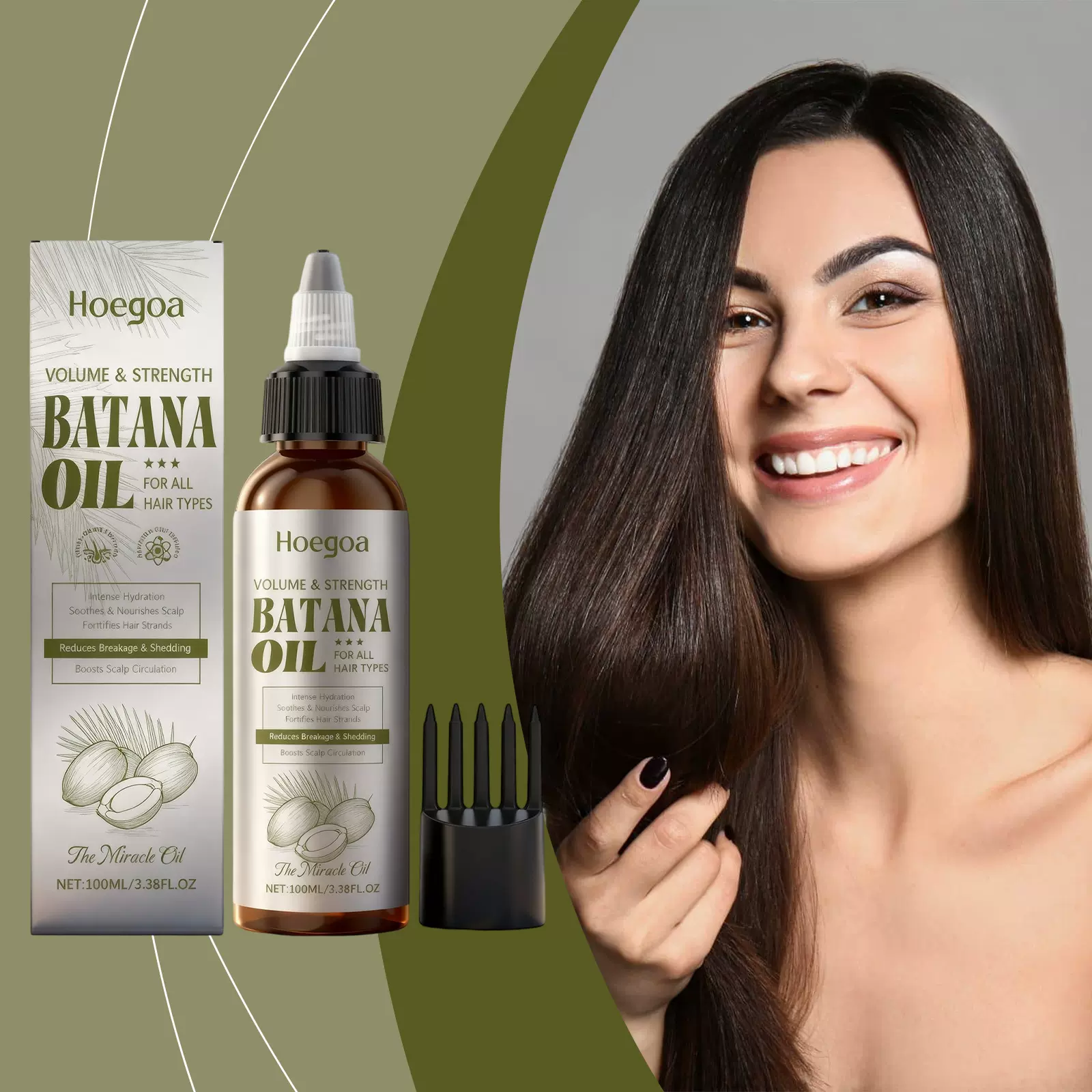 HOEGOA 巴塔纳护发精油 滋润头皮呵护保湿强韧秀发丝滑护发精油