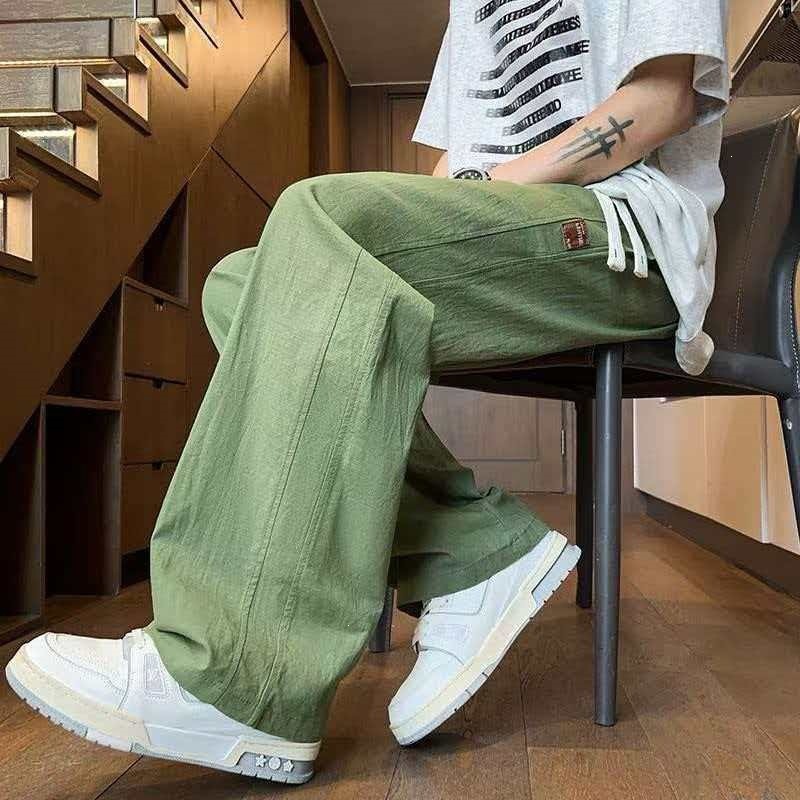 Fabricantes transfronterizos de pantalones casuales para hombres pantalones deportivos sueltos para hombres pantalones rectos delgados de verano para hombres comercio exterior