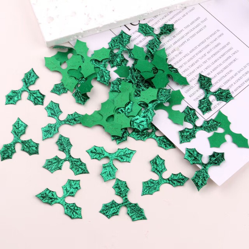 Craft Pendant Patch Clover Gift Hat Yellow Green Leaves DIY Accessories Garland Circle Christmas Tree Decoration