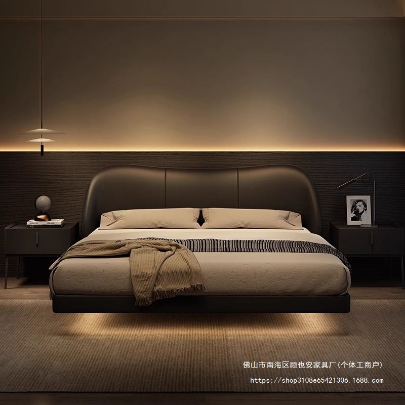 GYA Italian Minimalist Suspension Bed Master Bedroom Queen Bed Double Bed Luxury Wedding Bed 2025 New Modern Light Luxury Style Bed