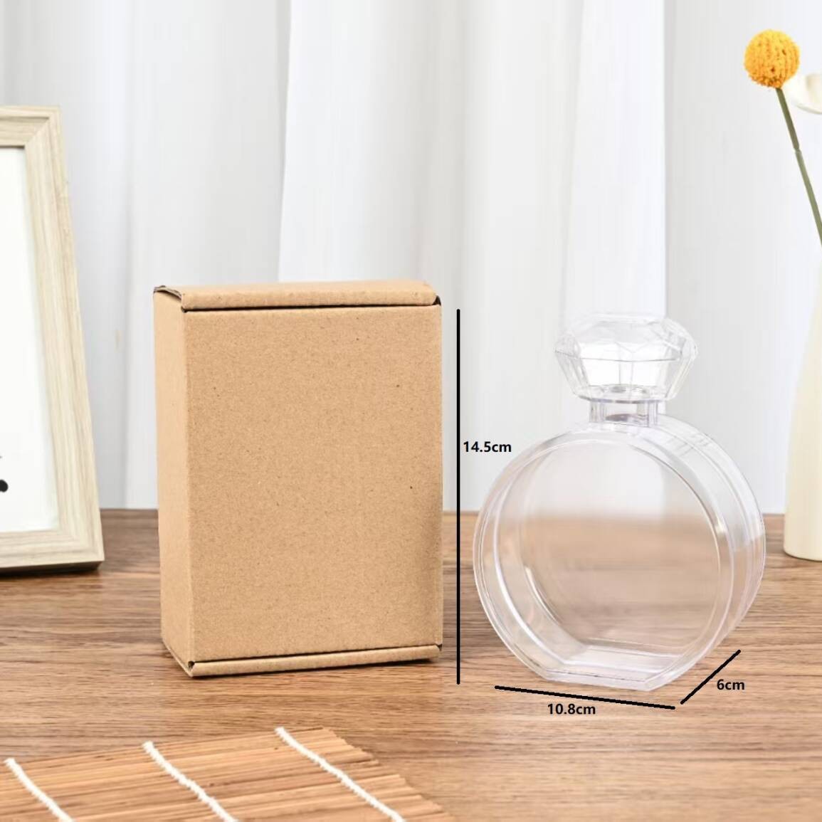 クリスマスボール高透明アクリルボール中空ボールホリデーデコレーションギフトクリエイティブボールプラスチックボール不滅の花ハンギングボール