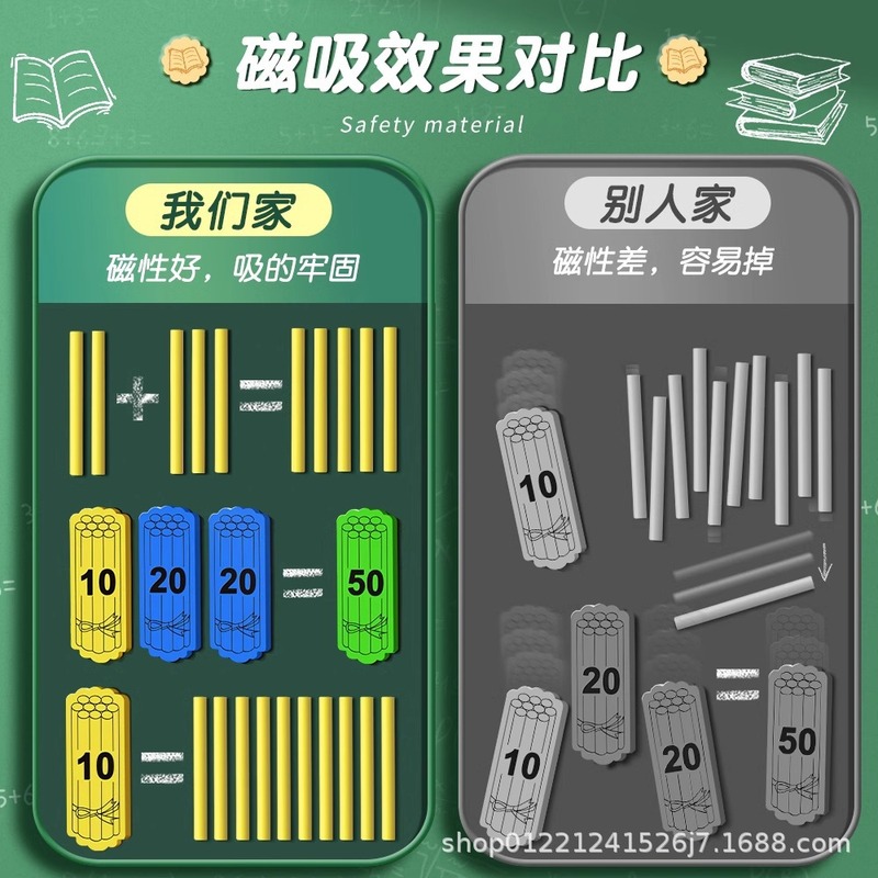 磁気小棒学具箱セット一年生磁気教具小学校数学幾何学磁気シート円形三角形|undefined
