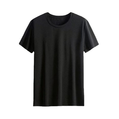 Ice silk short-sleeved T-shirt men's mesh thin half-sleeved sports upper garment cool and breathable workwear base shirt