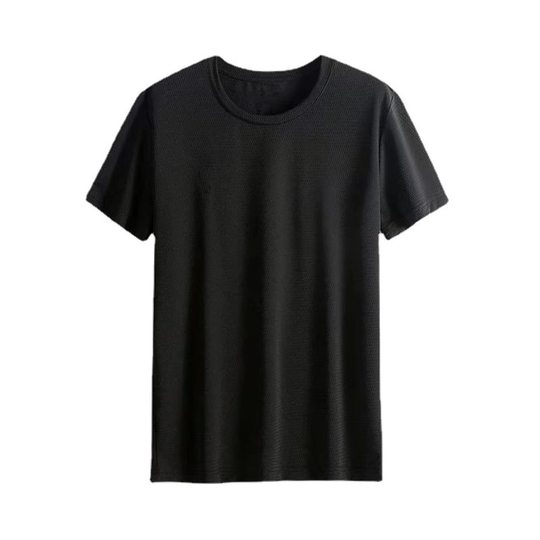 Ice Silk Short-sleeved T-shirt Men's Mesh Thin Half-sleeved Sports Clothes Cold Breathable Work Base Shirt