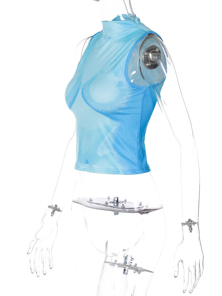 Title 9, Top senza maniche corto con scollo rotondo da d...