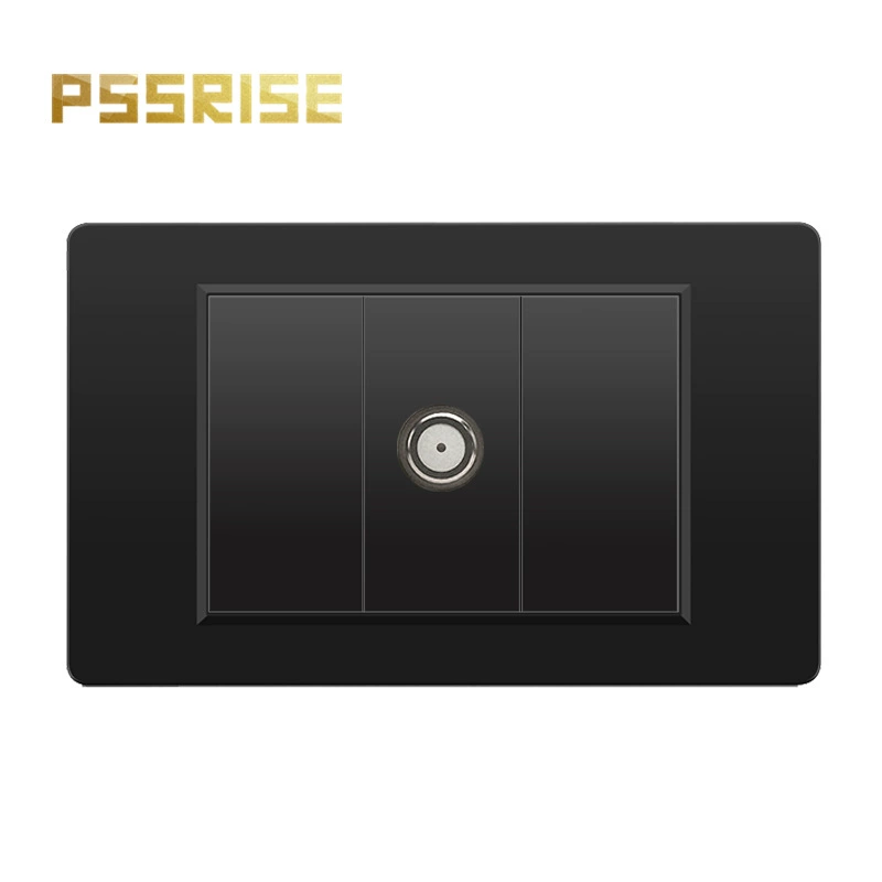 Черная настенная панельная розетка с 118 тип switch, тайваньская розетка с 20W type-C, шесть отверстий