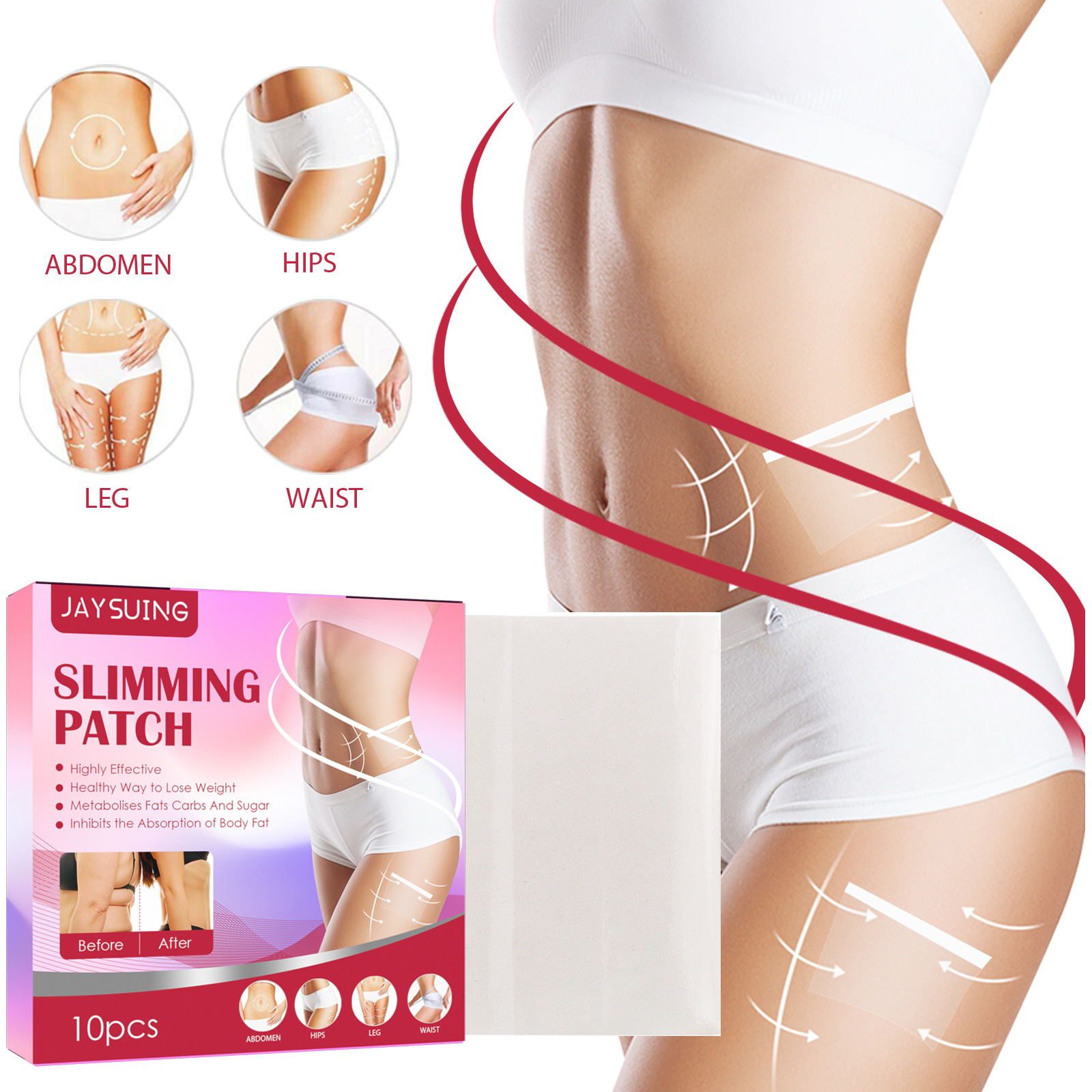 Jaysuing Body Shaping Firma a Pele para Pessoas Preguiçosas Slimming Stick Sacude Barriga Grande, Músculos das Coxas Mostram o_voghion.com