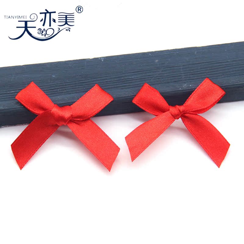 Fabricante en stock 1cm cinta anudada a mano accesorios textiles cinta arco producción