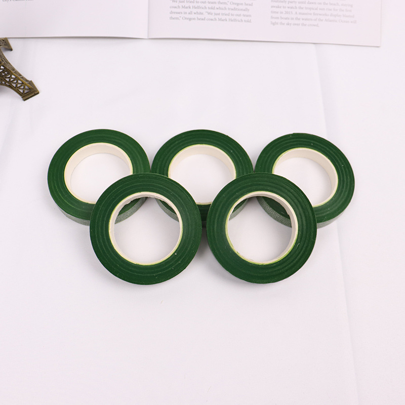 Fábrica directa floral cinta verde material de embalaje floral ramo de flores varillas de flores jardinería material de tela verde DIY