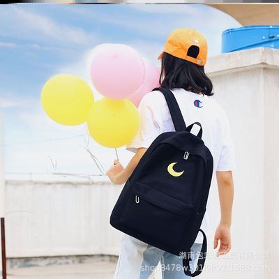 双肩包女韩版小清新帆布书包校园初高中学生大容量书包女