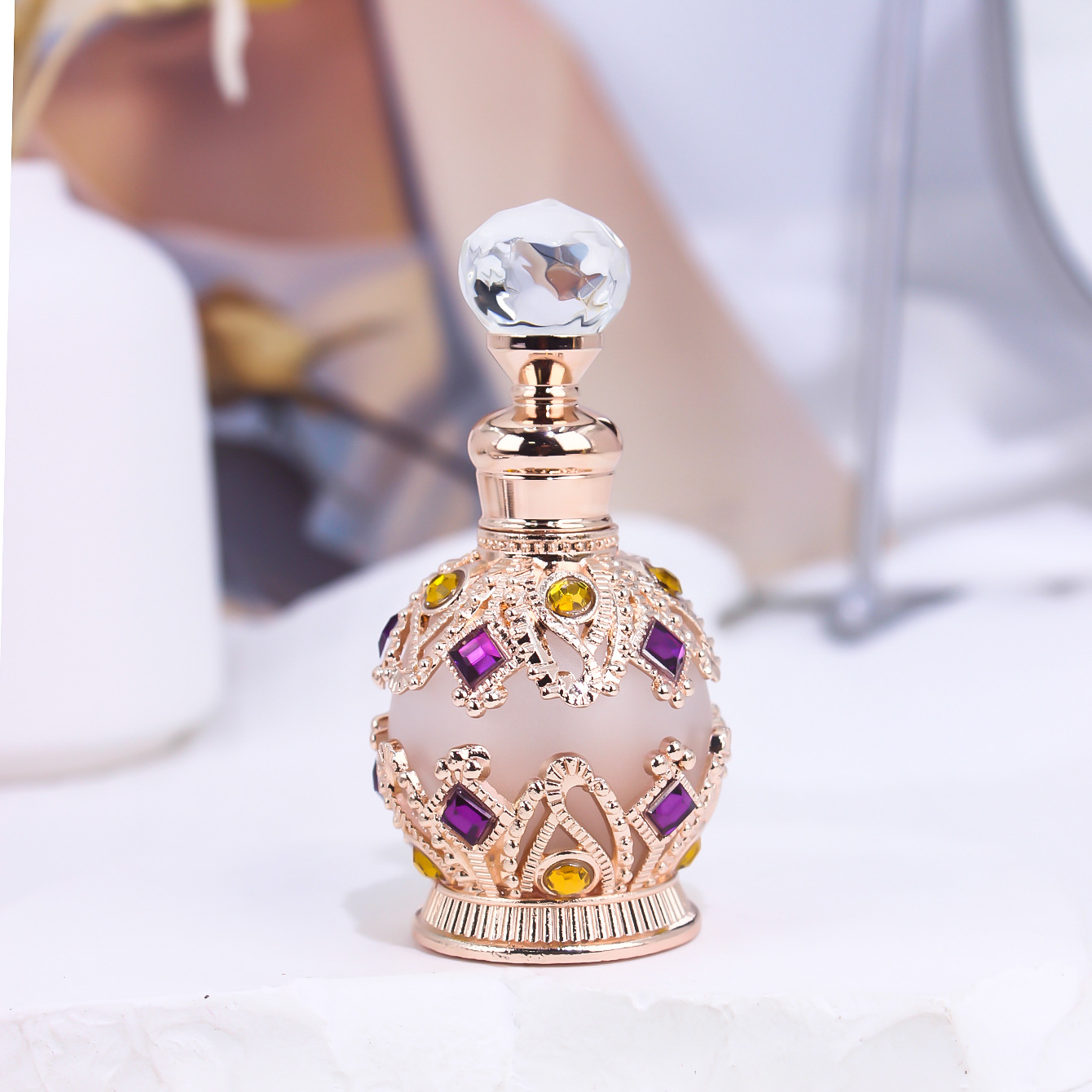 Dubai Arabia 15ml botella de perfume de aceite esencial botella de vidrio botella de perfume