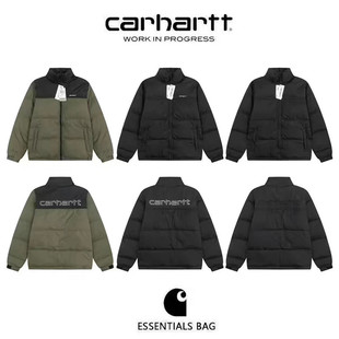 Cross-Border Foreign Trade Trendy Brand down Jacket New Embroidery Splicing Waterproof Trendy Loose Thickened Men's and Women's Couple Jacket