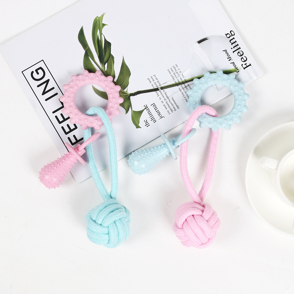 Juguete para mascotas de TPR de gran venta transfronterizo, palo de dentición para perros para entretenimiento, juguete de autoentretenimiento para cachorros duradero y resistente a las mordidas.