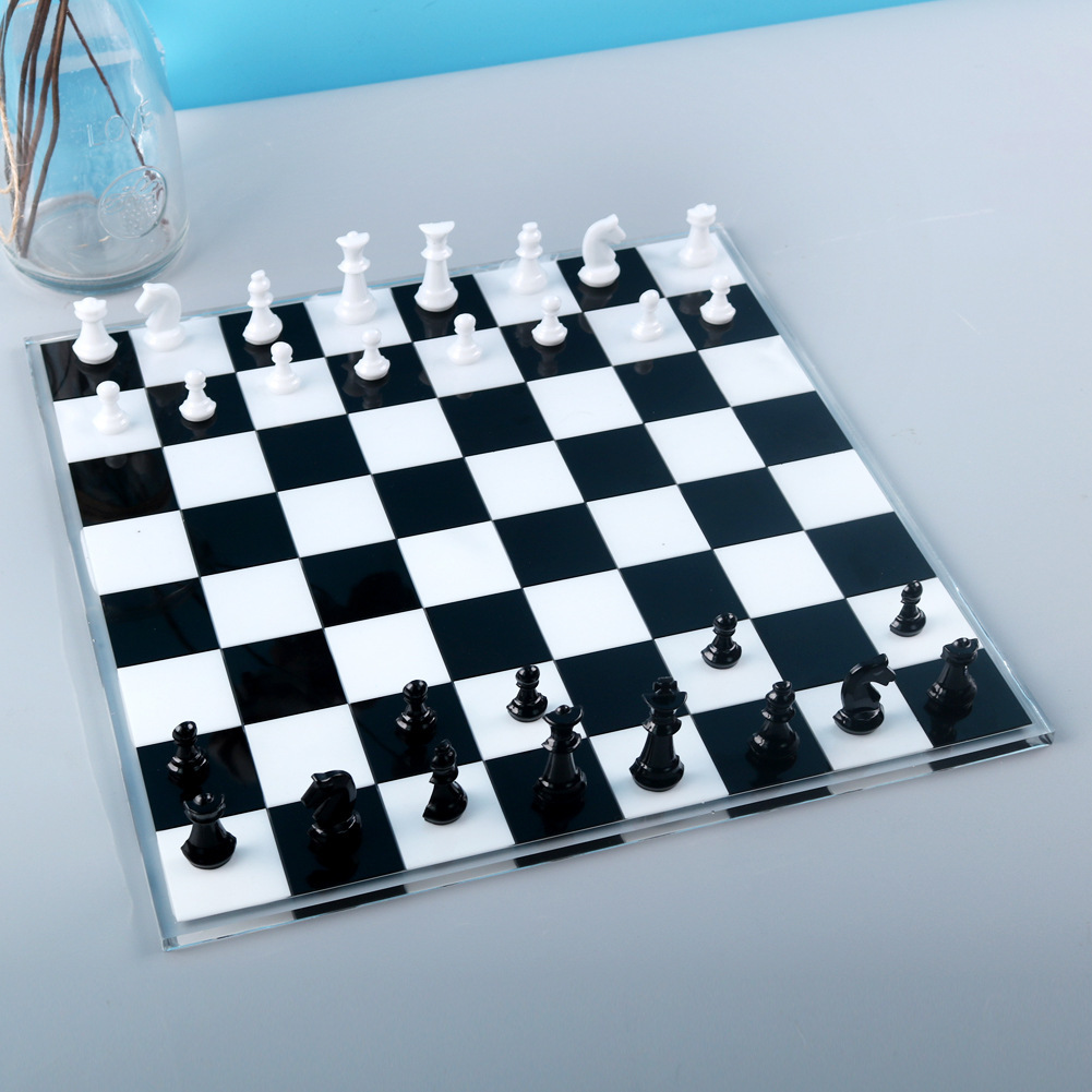 diy水晶滴胶模具 象棋棋盘硅胶模具 镜面国际象棋硅胶巧克力模具|ms