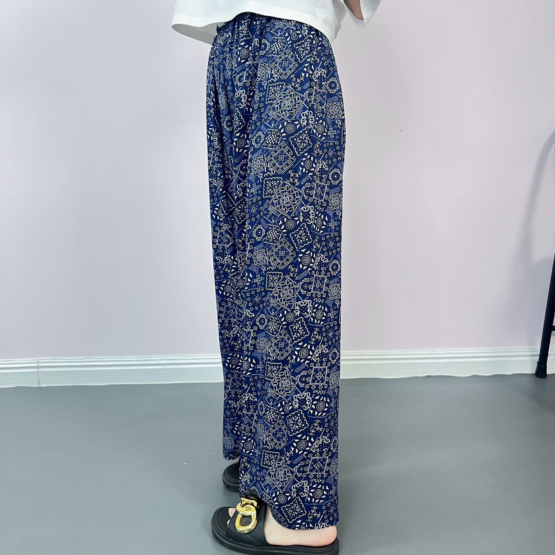 [5 días de preventa] [Pantalones de seda de algodón] Pantalones de pijama de seda de algodón para mujer