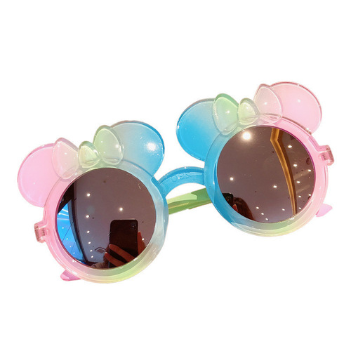 Children's sunglasses cute princess fashion gradient cartoon men's and women's sunglasses children's colorful sun protection and shading trendy glasses