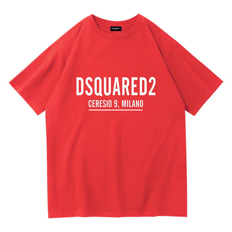 Dsquared2 クロスボーダーアメリカントレンディブランドレタープリントTシャツ男女兼用トレンド半袖夏ルーズトップス|undefined