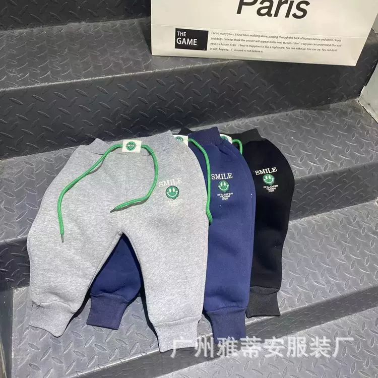 韩版儿童装冬季休闲裤中大童冬装潮酷帅气裤子童装拿货冬季加厚
