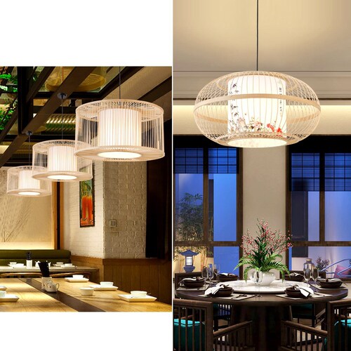 New Chinese-style bamboo chandelier, bamboo art lantern, Japanese-style bamboo lantern, retro restaurant, tea room, bed and breakfast, Zen hot pot restaurant chandelier