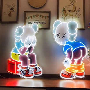 Kaws Doll Trendy Brand Neon Light Sign Light Strip Internet-Famous Store Decorative Light Atmosphere Light Custom Light Box
