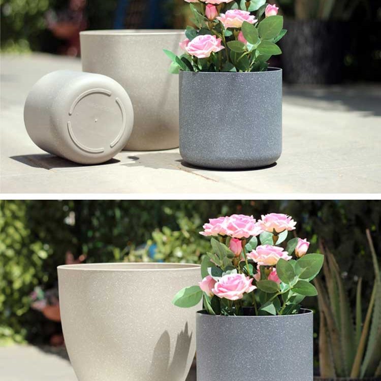 Matte durable plastic flowerpot