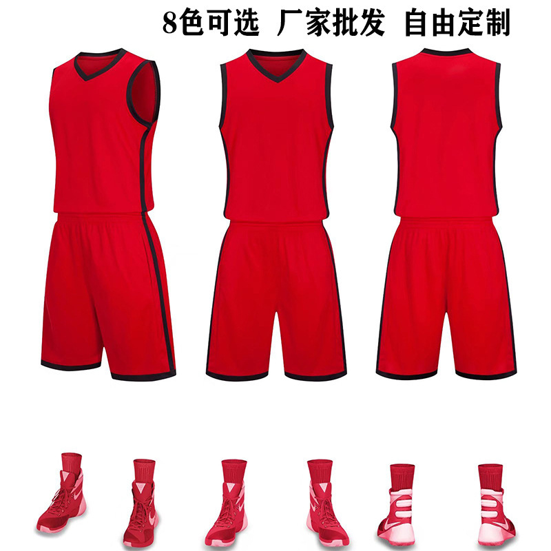 Wholesale adult children game sports training jersey basketball jersey suit printed male and female student jersey