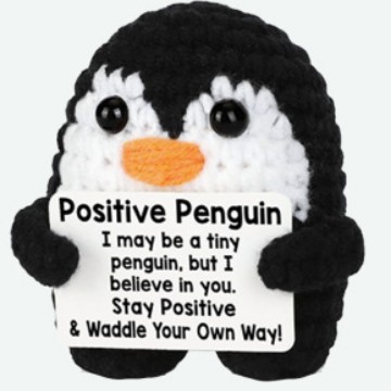 서있는 펭귄 흑백 P 카드