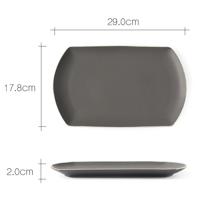Japanese ceramic tableware set, creative soup bowls and plates, simple elegant design