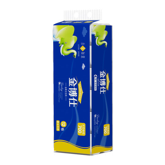 Kimboshi roll paper 48 rolls 4 layers 700g household 12 rolls toilet paper women and babies toilet paper coreless roll paper