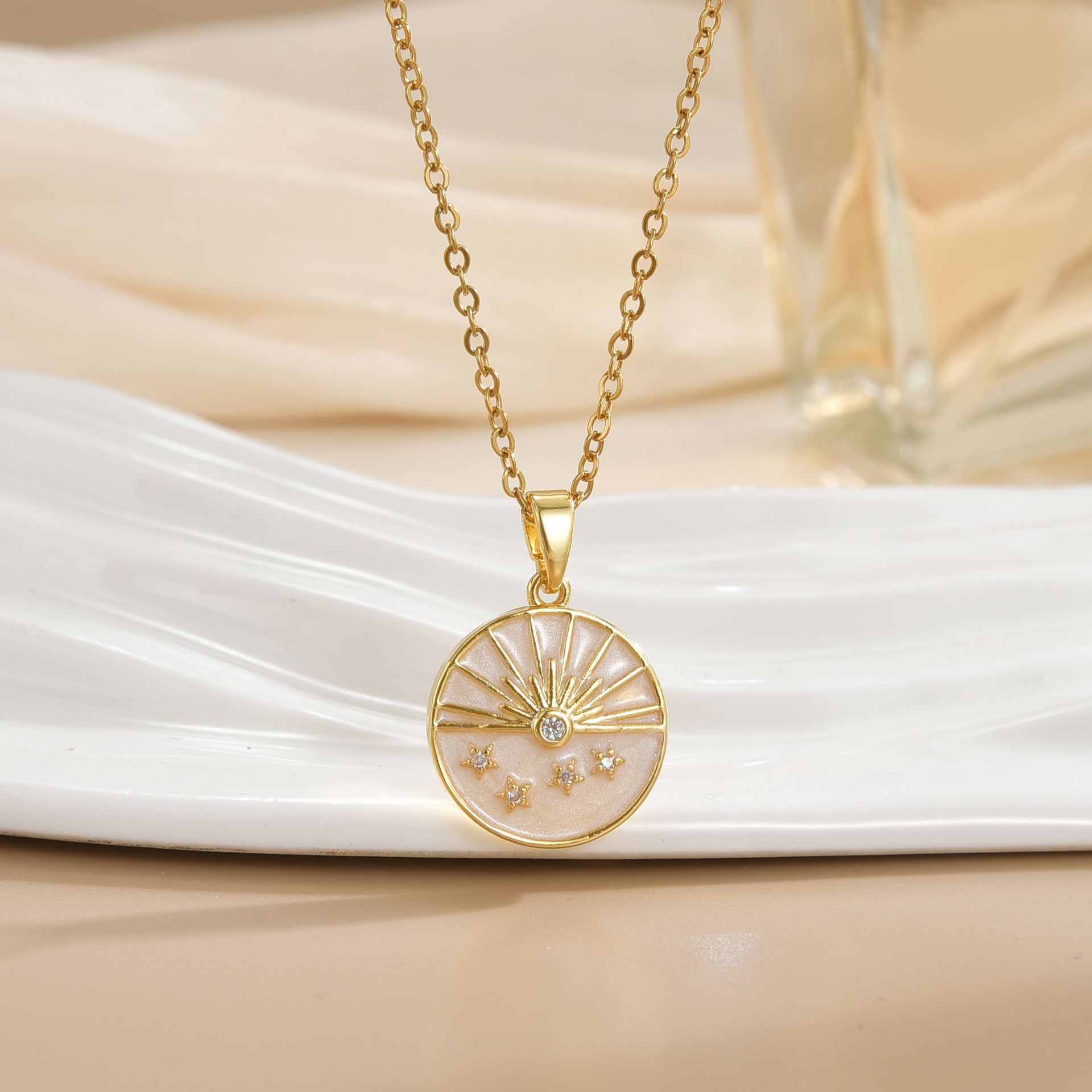 Flower Lady Copper Pendant Necklace Plating Lobster Trigger Clasp Closure display picture 9