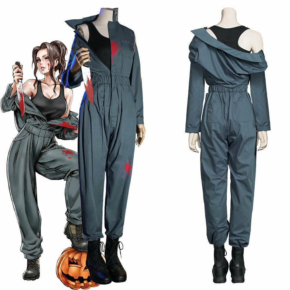 Movie Cos Costume Halloween Michael Myers Cosplay Costume Women's Overalls Uniform
