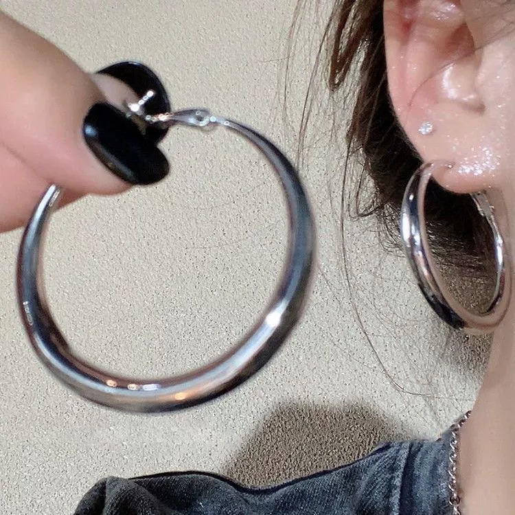 Серьги Silver 925, корейский цветочный минимализм, простой элегантный тренд