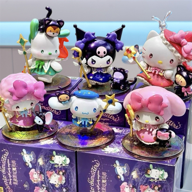 クロミ星月夜パーティーマジシャンシリーズブラインドボックストレンディなハンドメイド人形デスクトップ装飾品誕生日ギフト|undefined