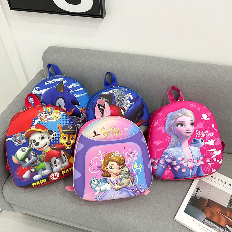 Mochila para niños kindergarten clase pequeña mochila tridimensional de dibujos animados de Spider-Man Capitán América popular simple ultra-ligero