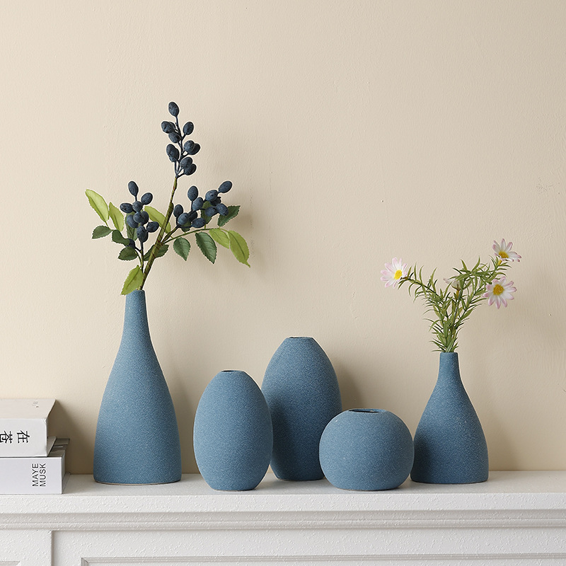 批发创意北欧陶瓷花瓶摆件家居装饰品客厅桌面摆件欧式干花花器