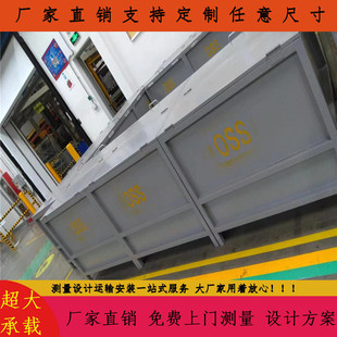 Heavy-duty fully enclosed folding storage cage iron material box foldable metal material box with double doors