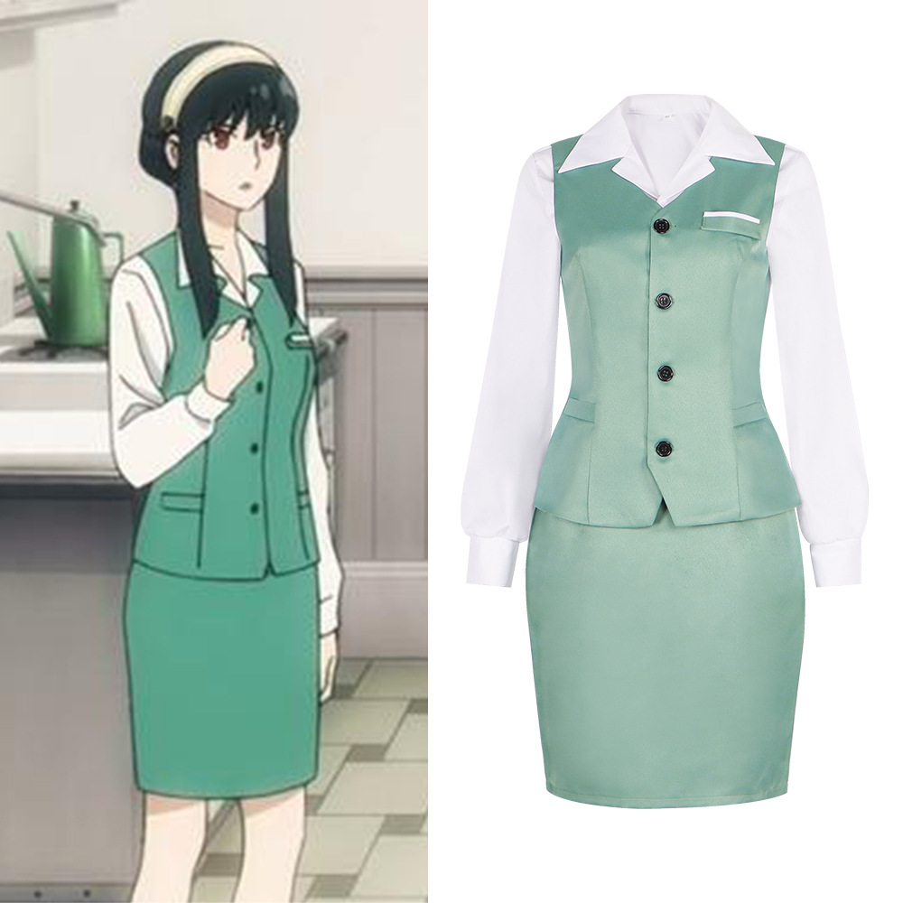 間諜過家家約爾cos服SPY×FAMILY 綠色工作服cosplay服裝動漫套裝