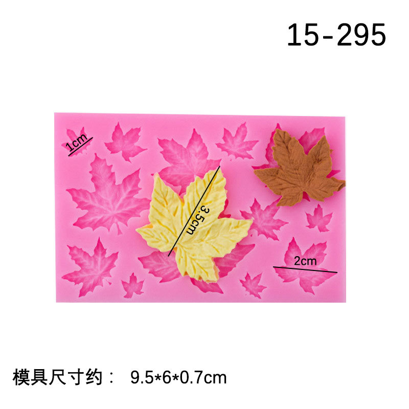 Fondant hojas de hoja de arce de chocolate hojas universales de silicona ritmo seco pastel de hornear punto occidental molde de silicona decorativo
