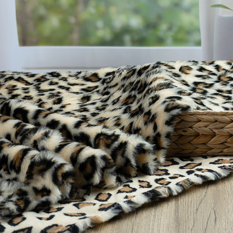 2cm Leopard Print Tiger Print Zebra Print Short Plush Fabric Artificial Fur Fabric Performance Clothing Background Cloth Handmade DIY