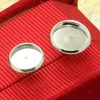 Stainless steel inner sticky 6-25mml circular inner inverted ear needle tray DIY jewelry earrings wholesale unchanging color