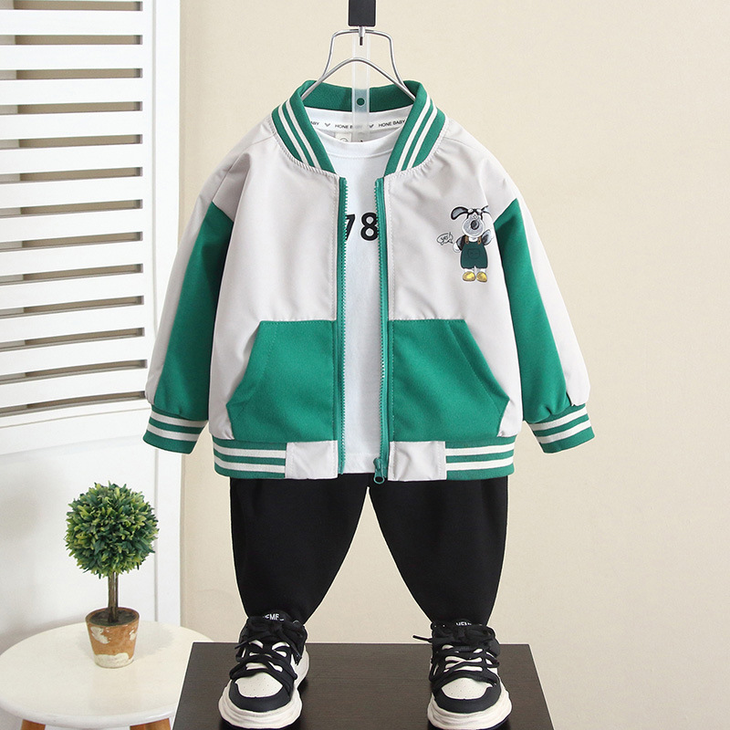 6180 Ropa de béisbol para niños Chaqueta para niños de primavera y otoño 2025 otoño nuevo bebé chaqueta de principios de otoño ropa de otoño para niños