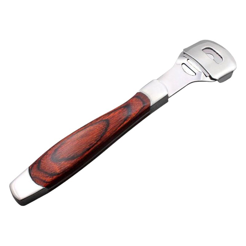 Mango de madera cortador de pies pedicura cepilladora raspado de piel muerta callos herramienta recortador de pies pie único capullo Reparación de pie afeitado pie peeling